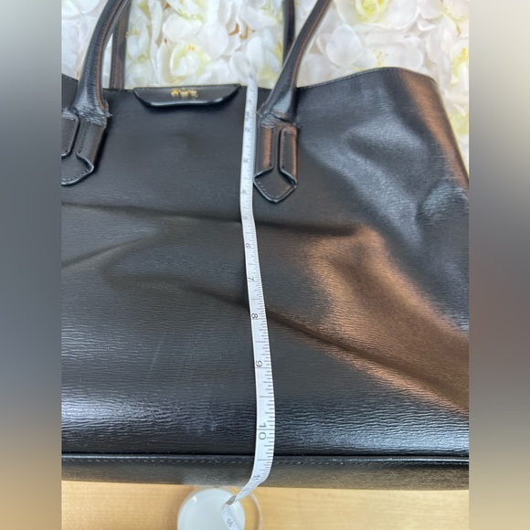 Lauren Ralph Lauren Black Saffiano Leather Tote Bag - Picture 10 of 14